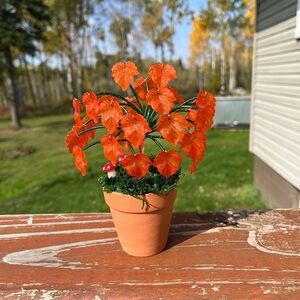 Handmade Wire-wrapped, Beaded Maple Tree